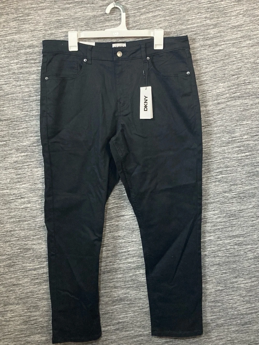 DKNY Men's Slim Straight Jeans in Black